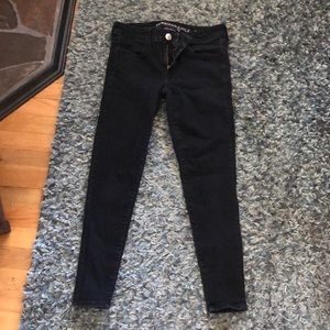 Black American eagle high rise skinny jeans